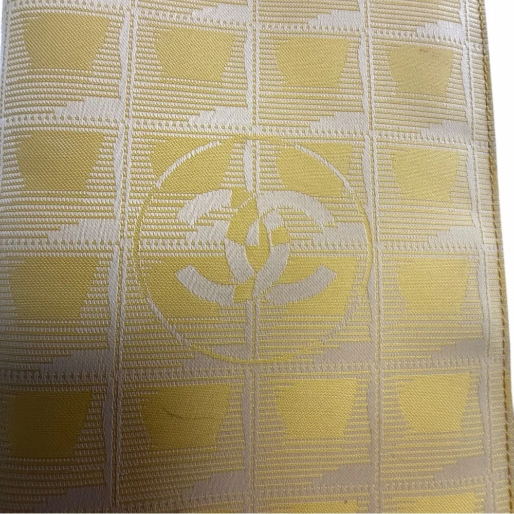 Chanel Vintage Yellow CC Logo organizer planner Book 💛Binder
